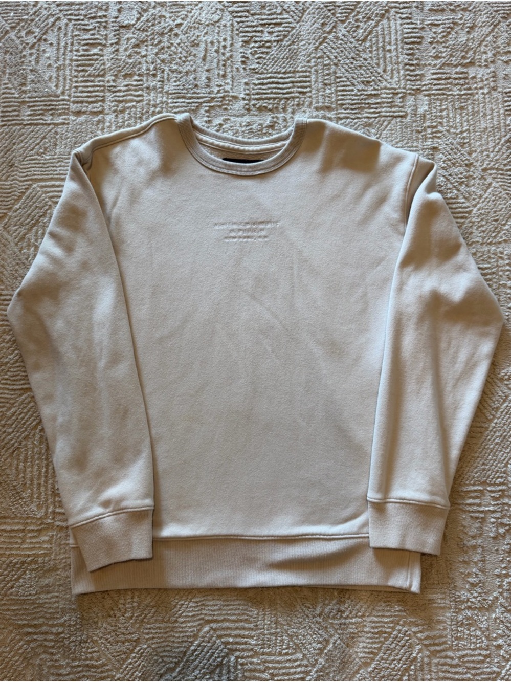 Abercrombie & Fitch Men’s Crewneck Sweatshirt in Light Beige